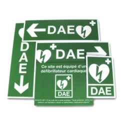 PACK Signalétique DAE 5 panneaux (usage extérieur)